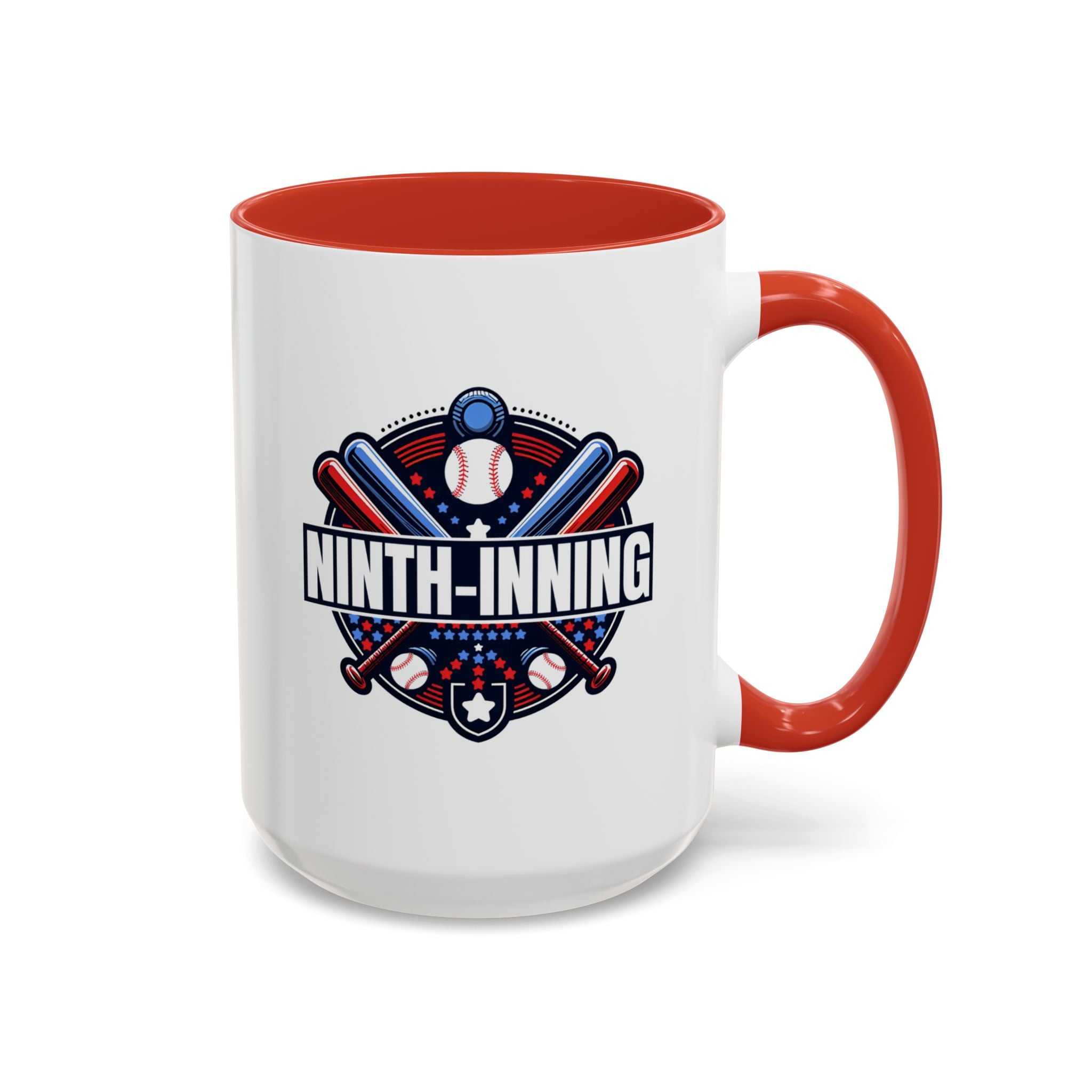 Ninth-Inning Logo Mug (Red or Blue Handle)