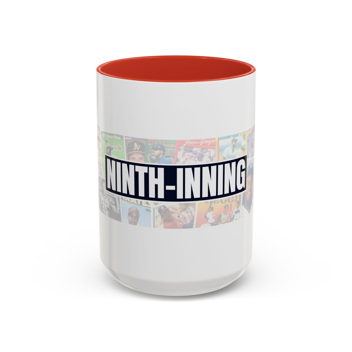 Ninth-Inning Banner Mug (Red or Blue Handle)