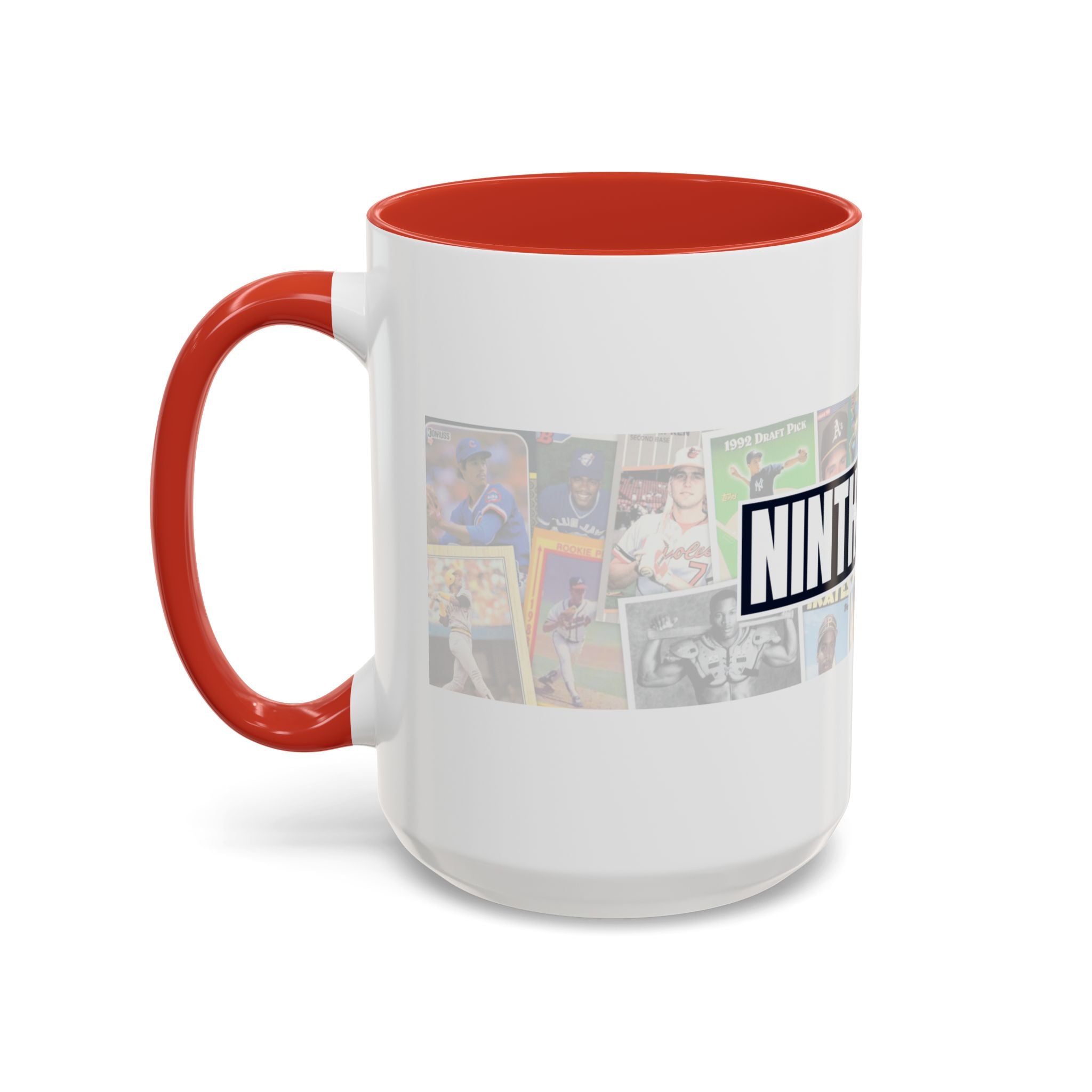 Ninth-Inning Banner Mug (Red or Blue Handle)