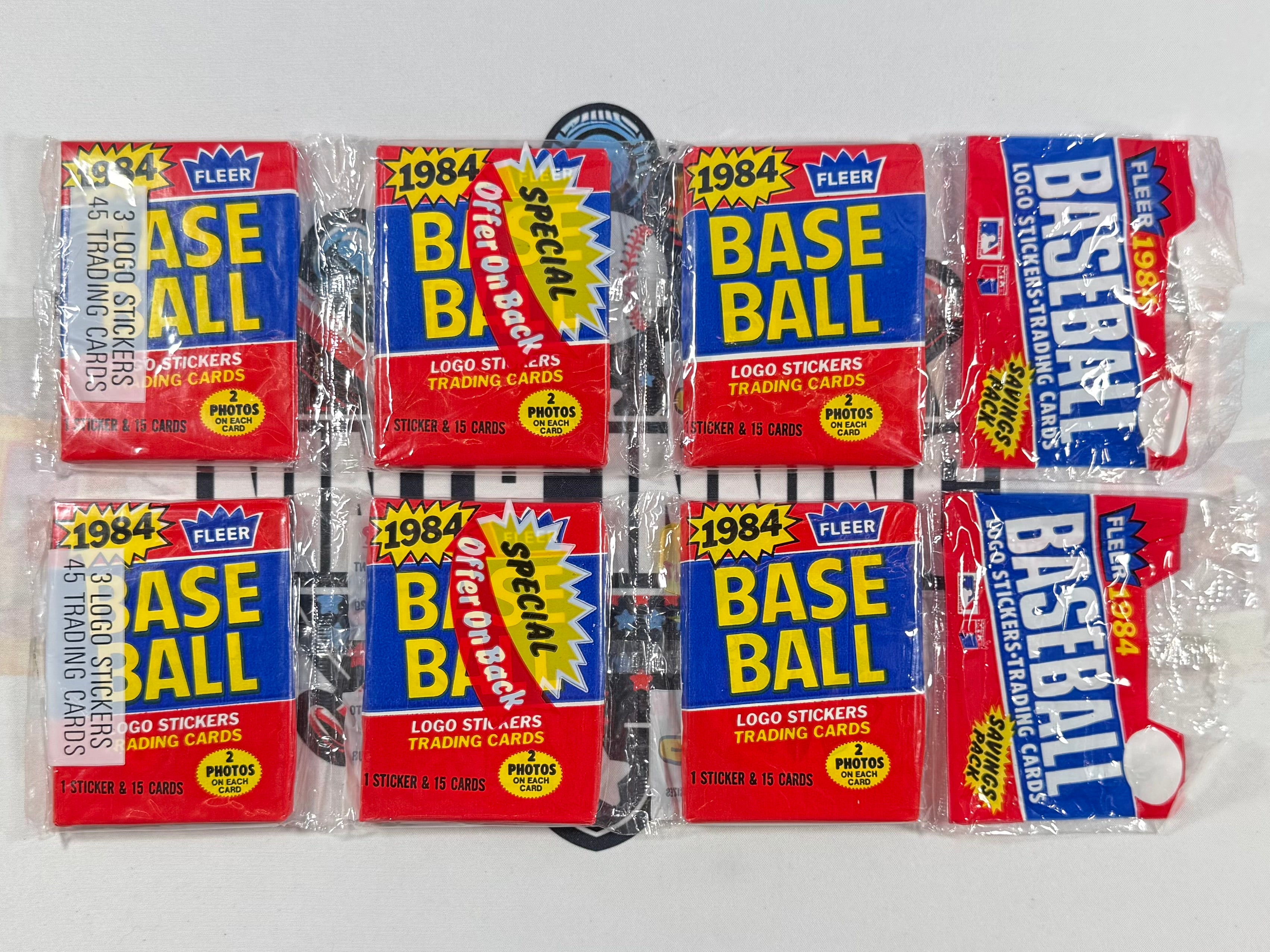 1984 Fleer Baseball Grocery Rack Packs