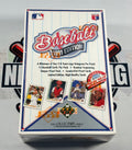 Baseball trading card pack from 1991 with colorful design and text on a gray background