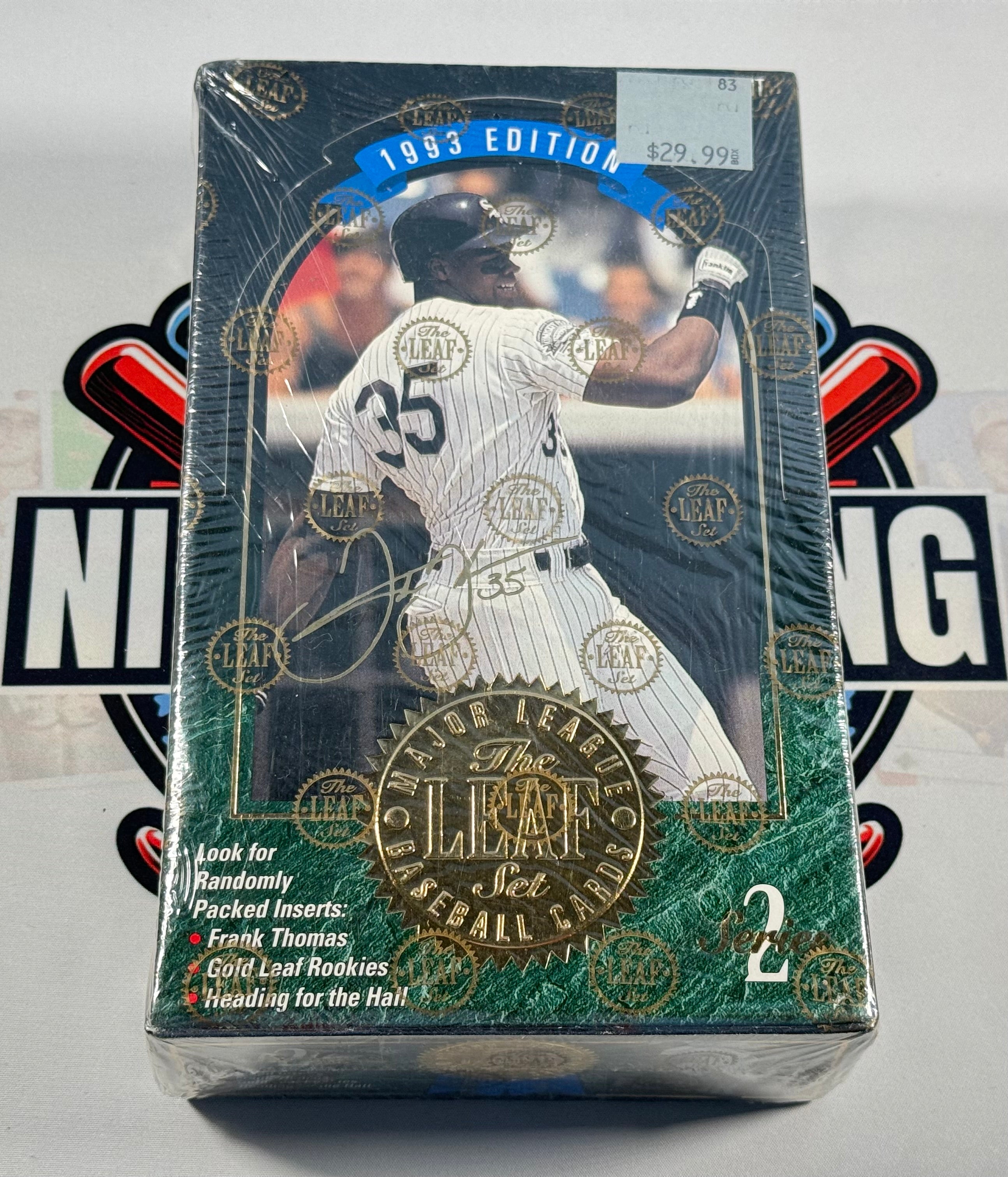 Sealed 1993 baseball trading card pack with a player on the front