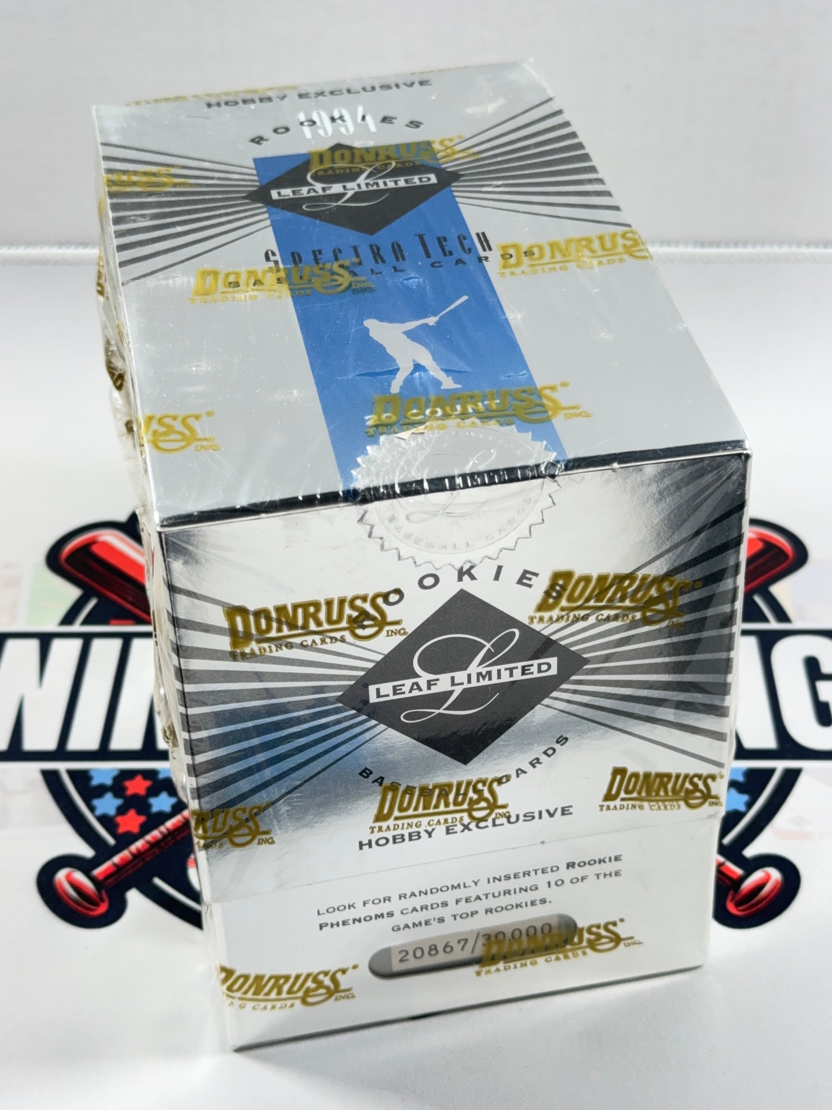 Donruss trading card packs on a white background