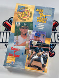 A sealed Topps Stadium 1994 baseball card booster pack featuring player photos of Jason Varitek and Jason Varitek Jr., with 'Base 9 Draft Picks' and 'Collect 1st Day Issue' text on a white background.