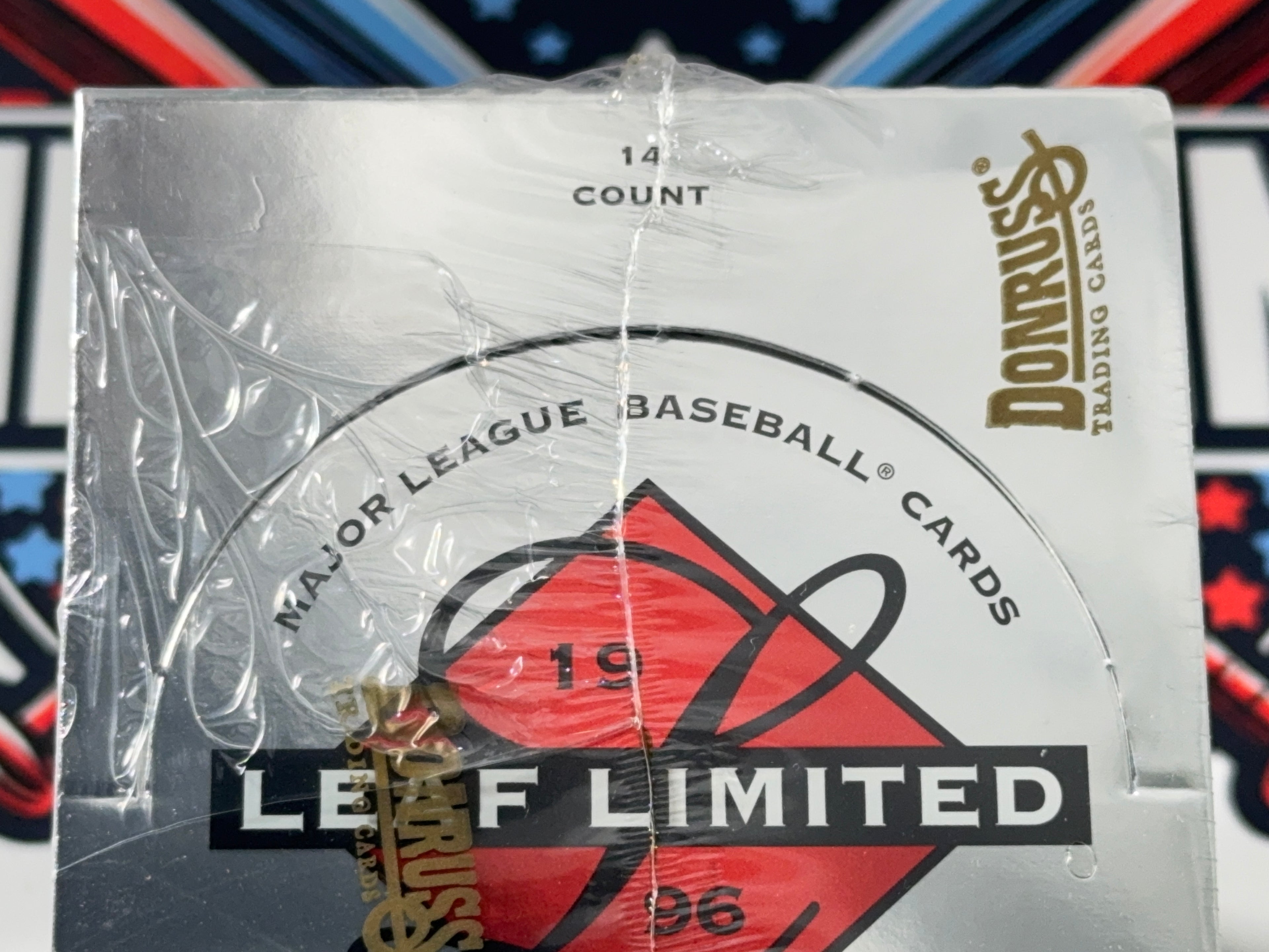 Pack of Donruss trading cards with a clear window, featuring the Donruss logo and text.