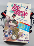A sealed 1996 Topps Stadium Club Baseball Cards Series 2 trading card box, photographed on a gray surface with a blurred logo background.
