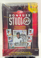 Donruss Studio 98 trading card pack with images of baseball players on a white background
