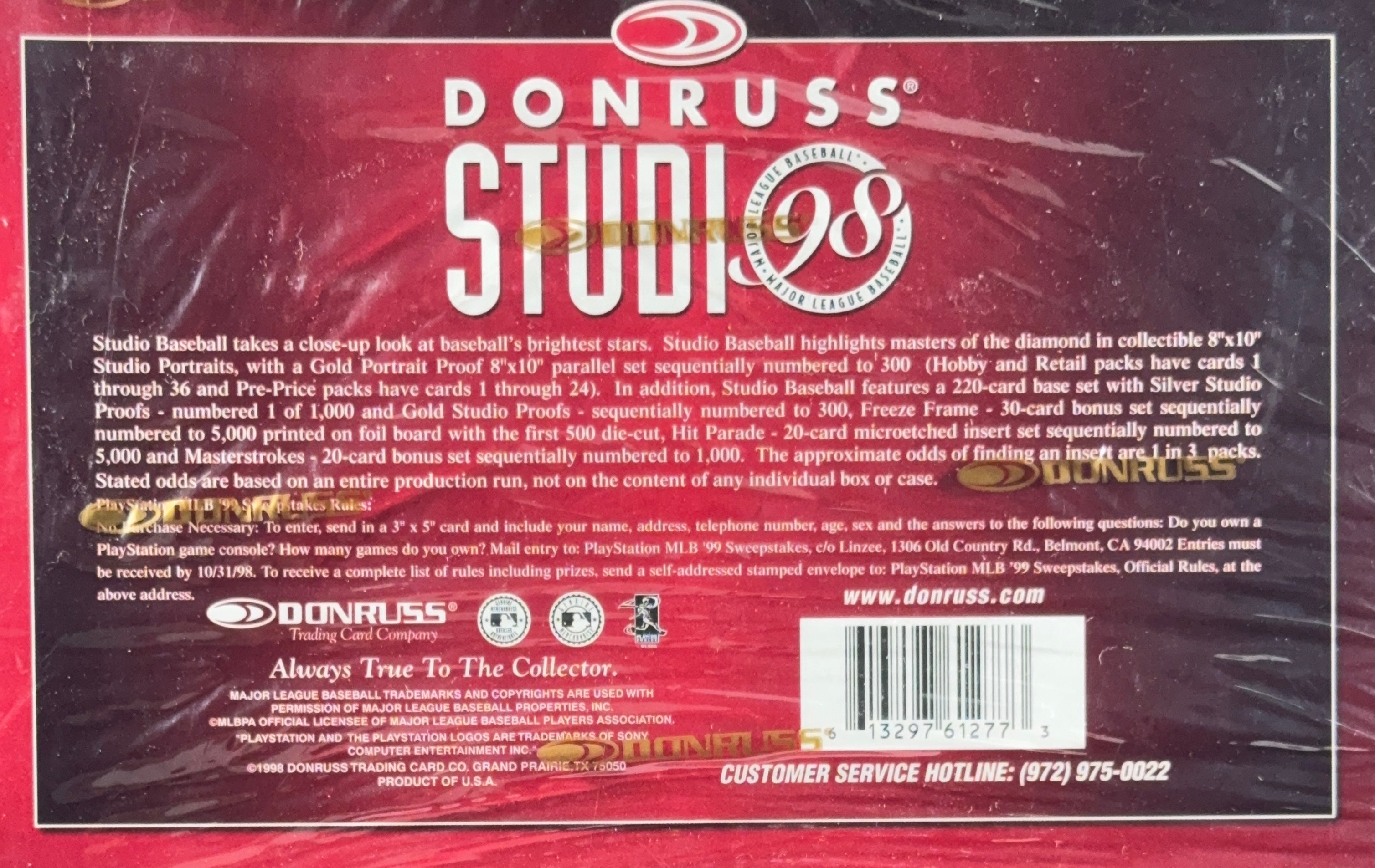 1998 Studio Baseball Box (18 Packs)