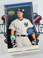 Jason Giambi on the cover of a baseball card box