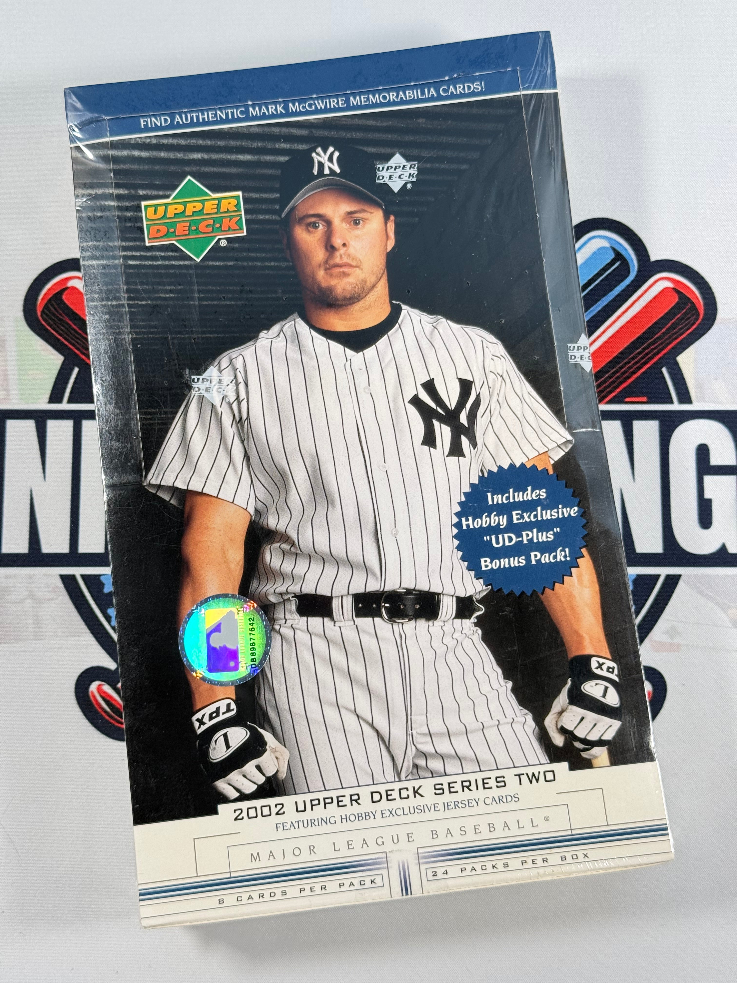 Jason Giambi on the cover of a baseball card box