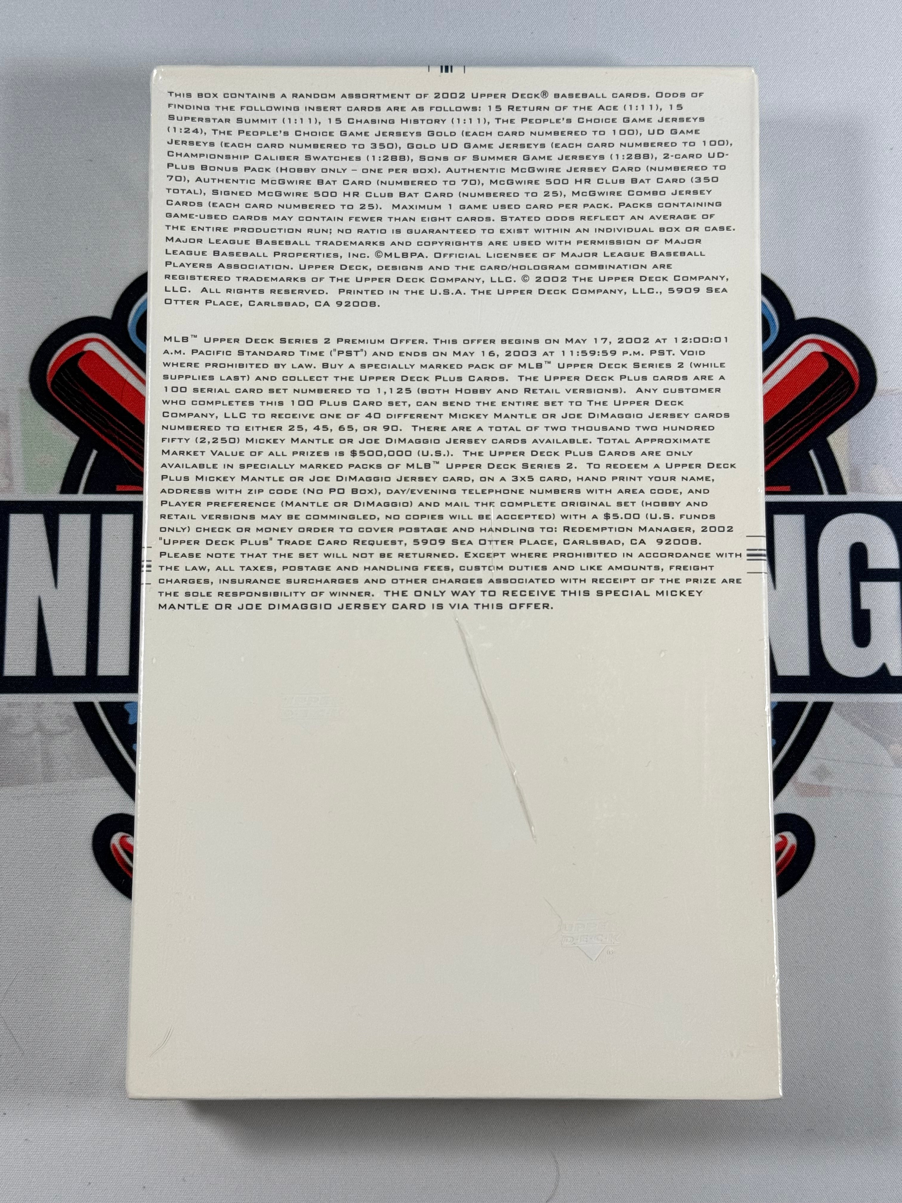 Back of a box 