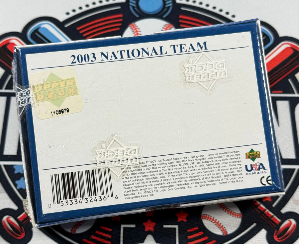 2003 Upper Deck USA Baseball National Team Box Set (3 Autos)