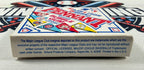 Close-up of a box with 'Pennant' branding and baseball graphics.