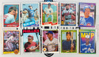 Collection of baseball trading cards featuring various players and teams.