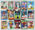 Collection of vintage baseball trading cards featuring various players and teams.